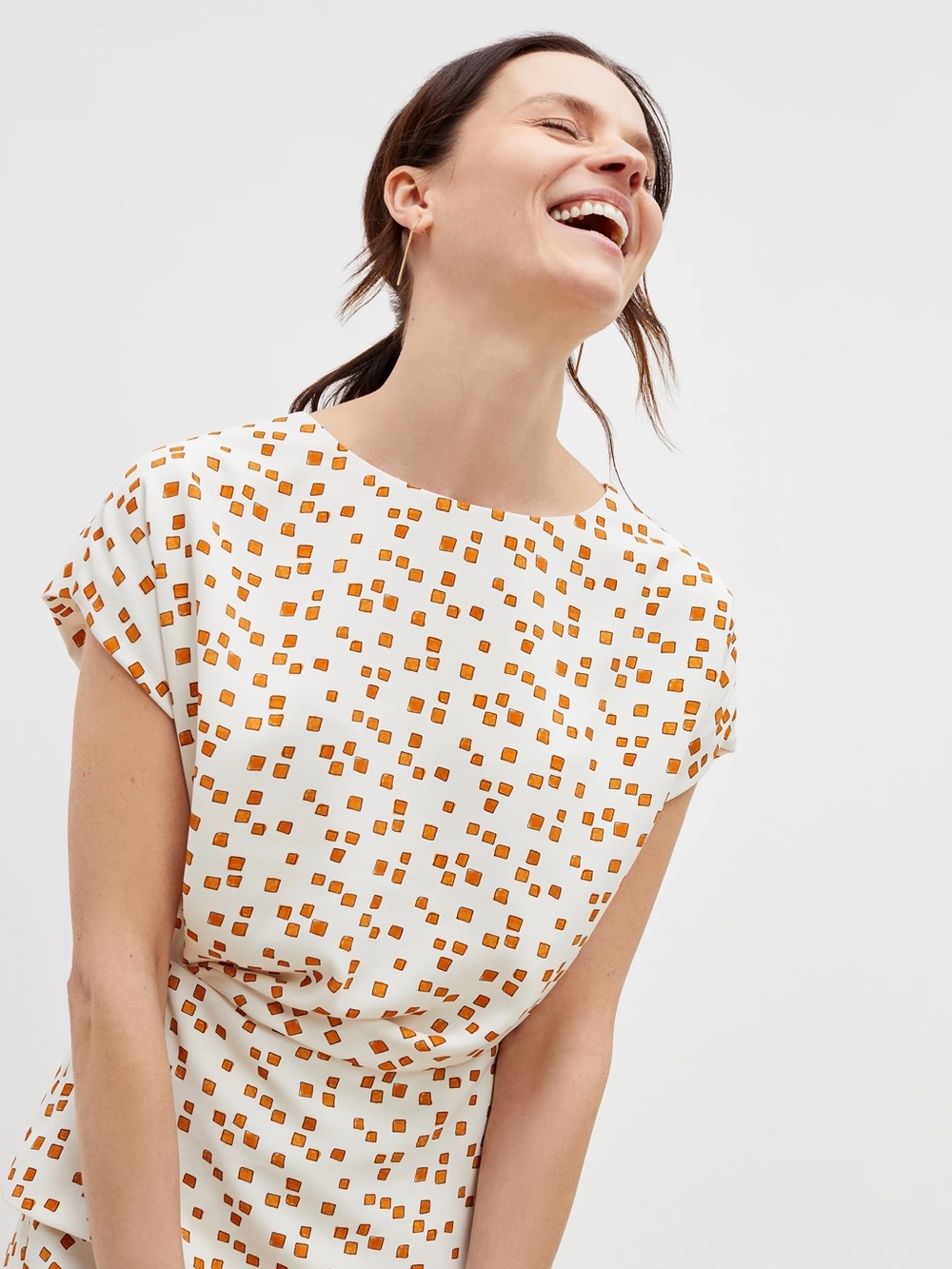 🟧 M.M. Lafleur The Nejvi Top ~ Mosaic Print